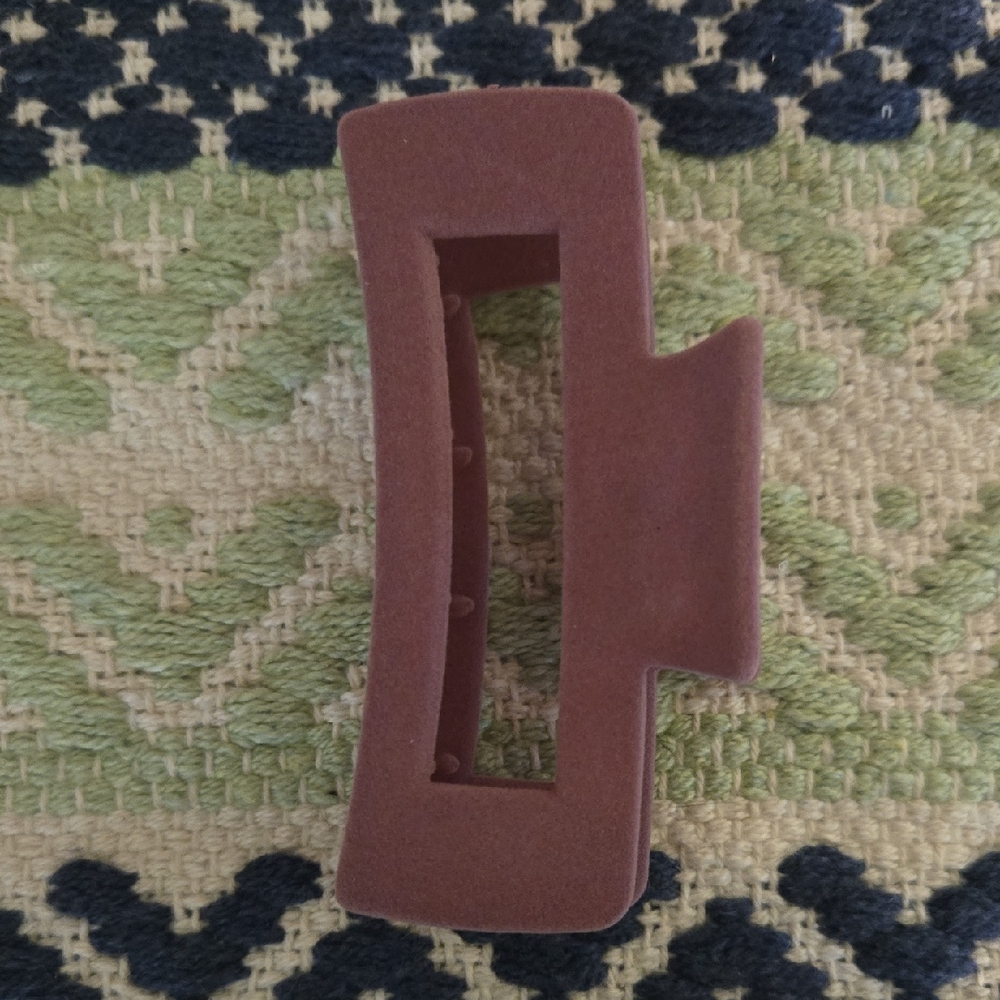 5 For $15 Deal Durable Plum Velvet Claw Clip
